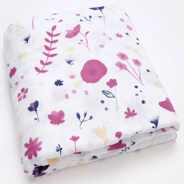 Extra Large Wildflower Bamboo Muslin