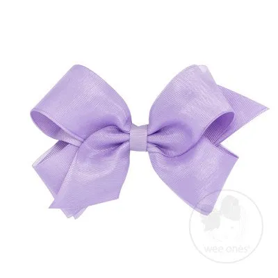 Extra Small Overlay Grosgrain Bow on Clippie