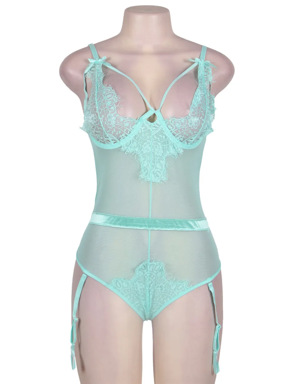 Eyelash Lace Teddy Lingerie