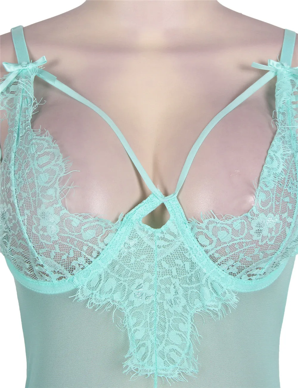 Eyelash Lace Teddy Lingerie