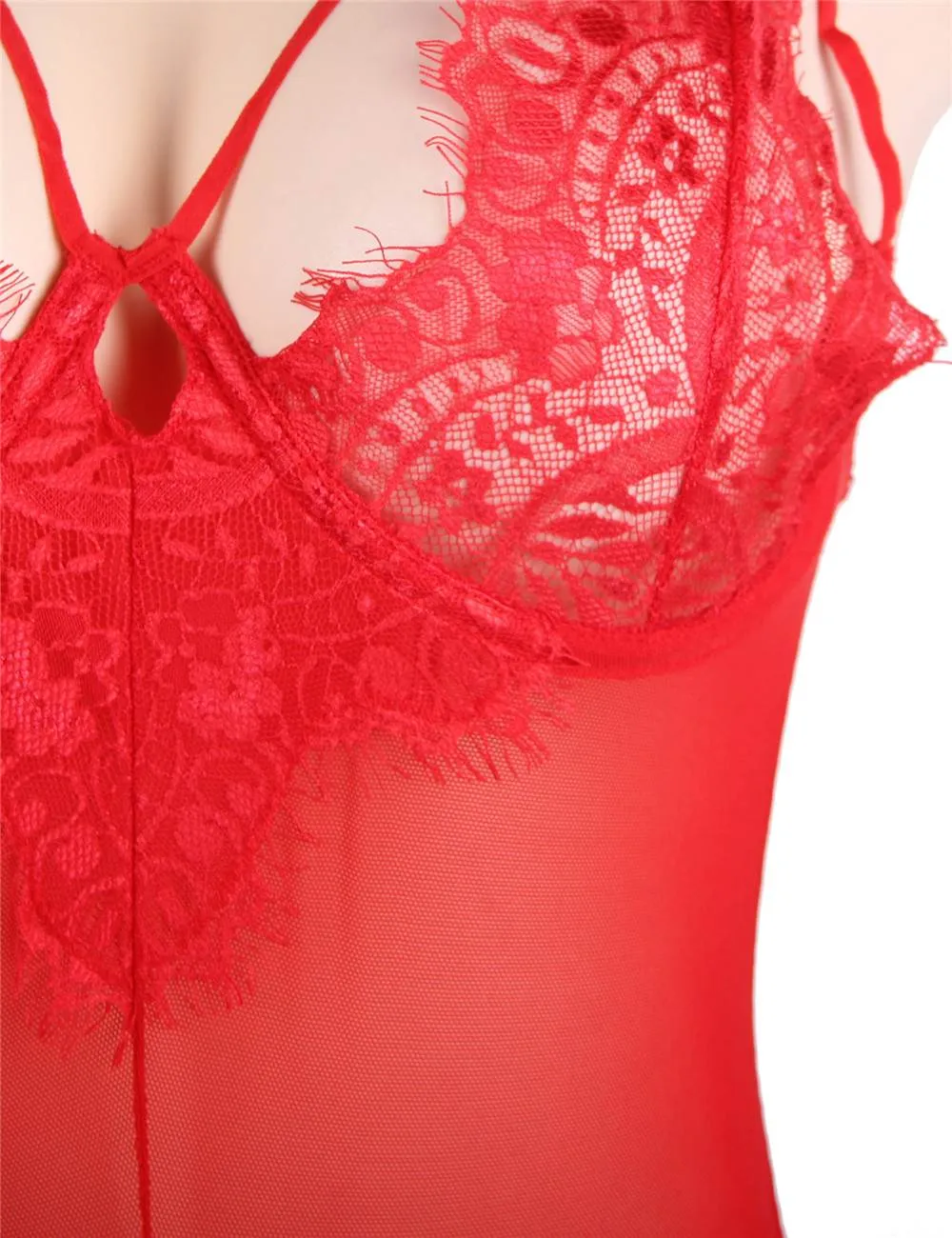 Eyelash Lace Teddy Lingerie