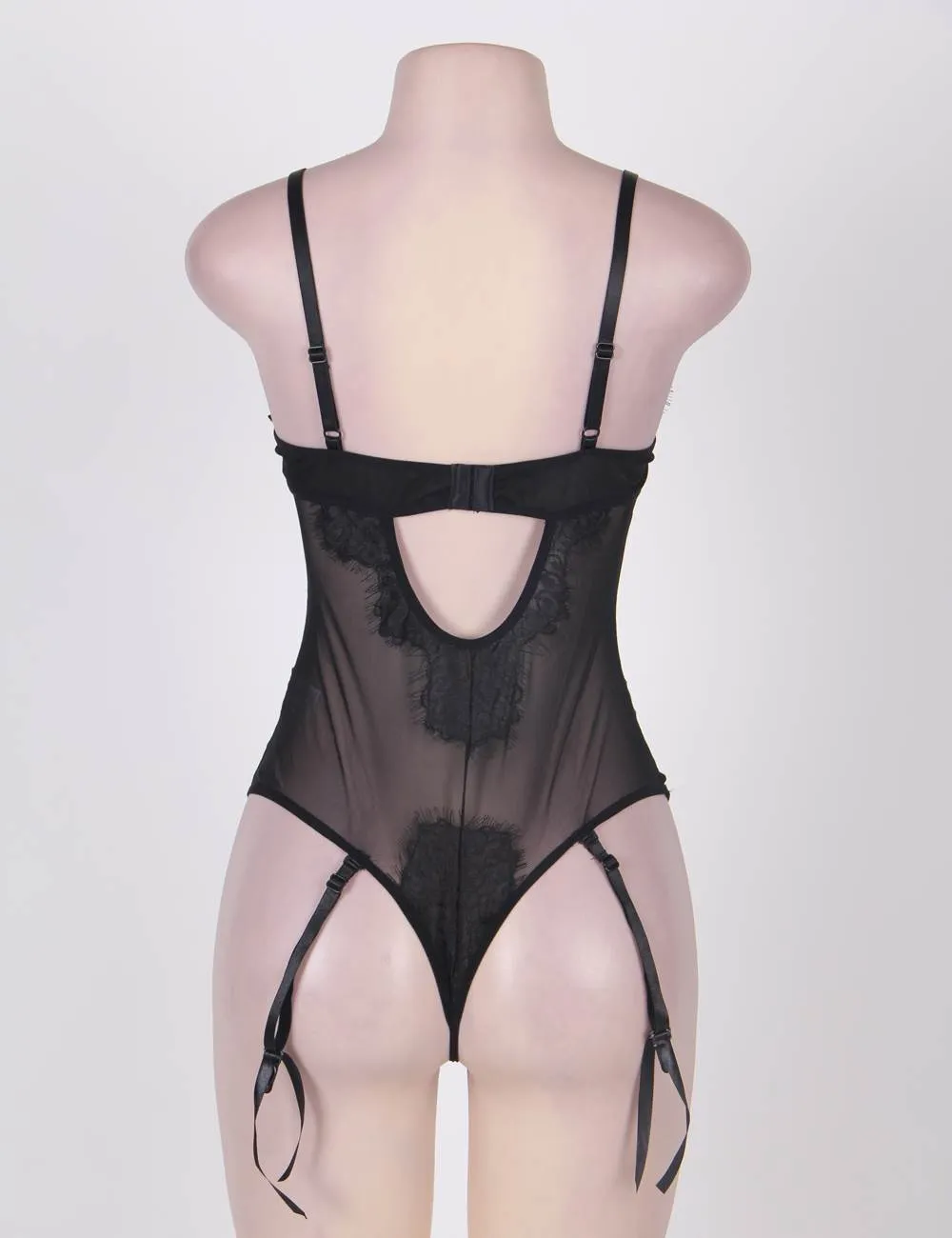 Eyelash Lace Teddy Lingerie