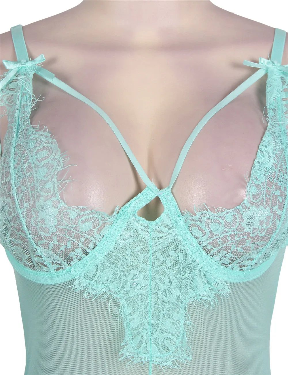 Eyelash Lace Teddy Lingerie