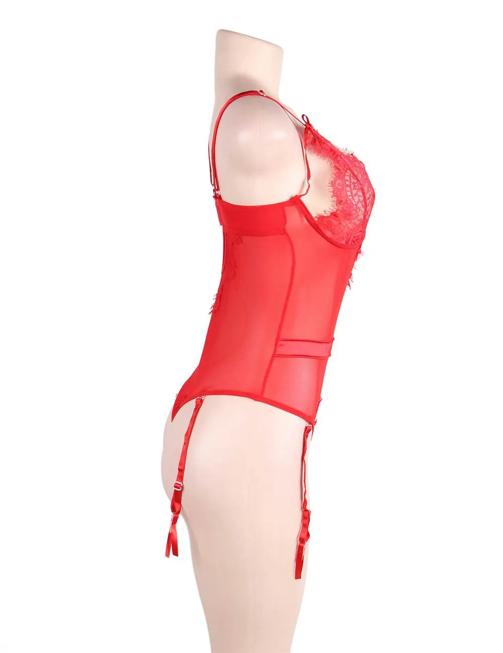 Eyelash Lace Teddy Lingerie