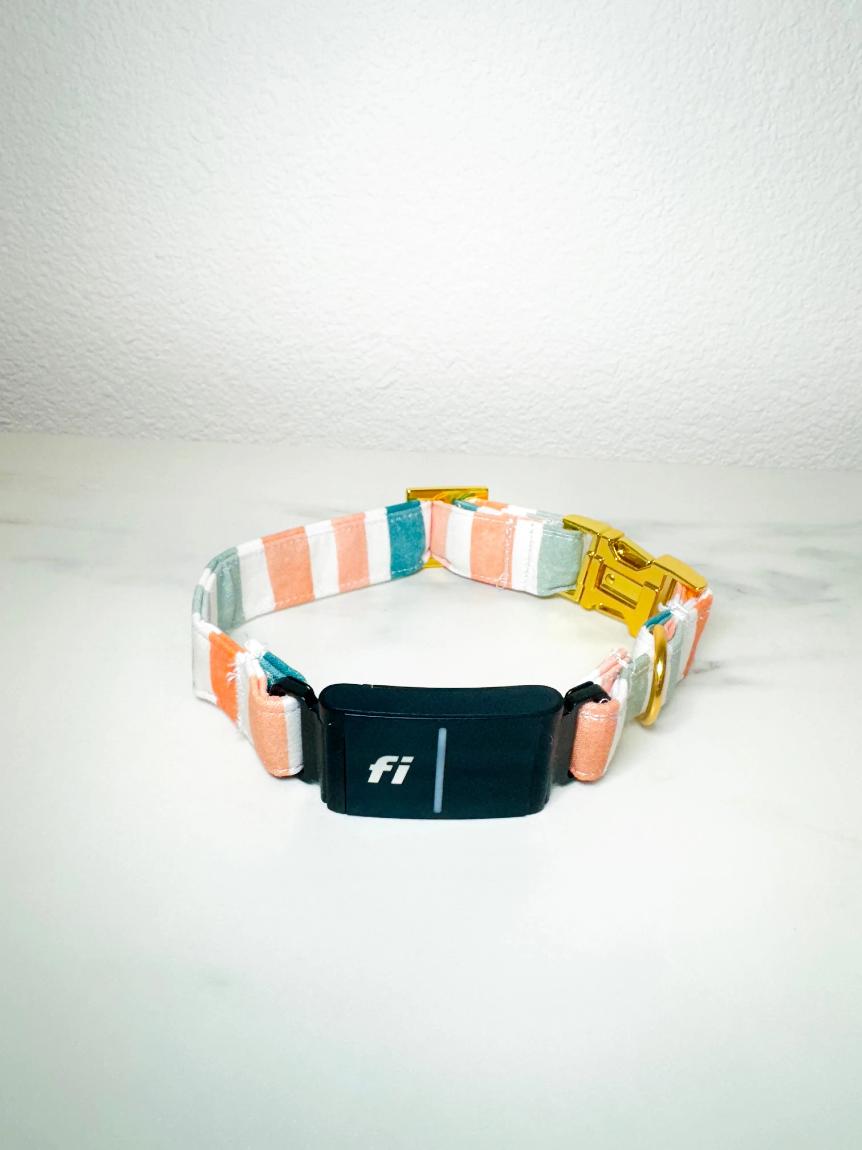 Fall Stripes Pastel Fi Compatible Collar