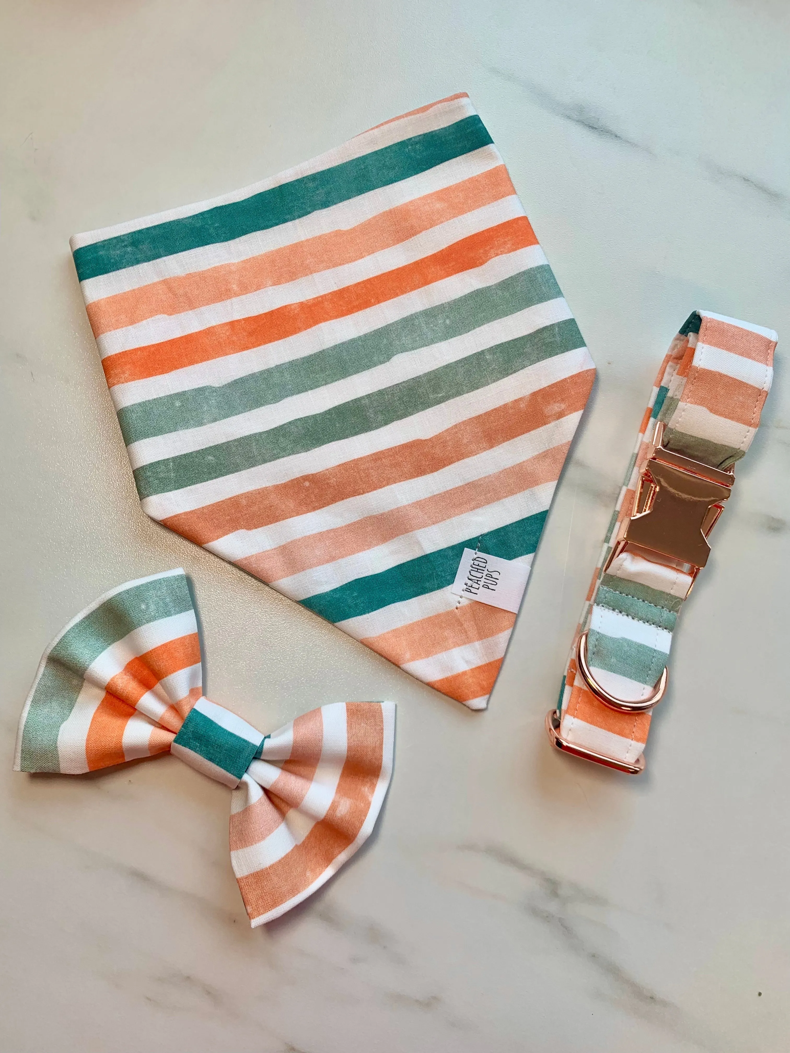 Fall Stripes Pastel Fi Compatible Collar
