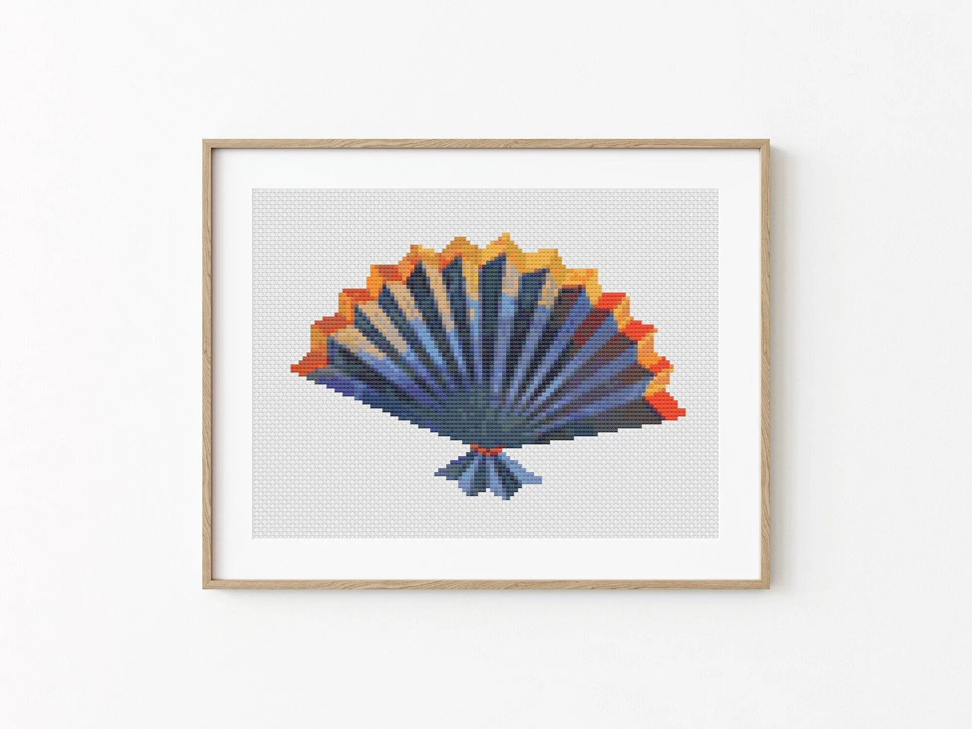 Fan Cross Stitch Pattern #1681