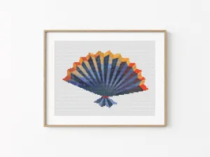 Fan Cross Stitch Pattern #1681