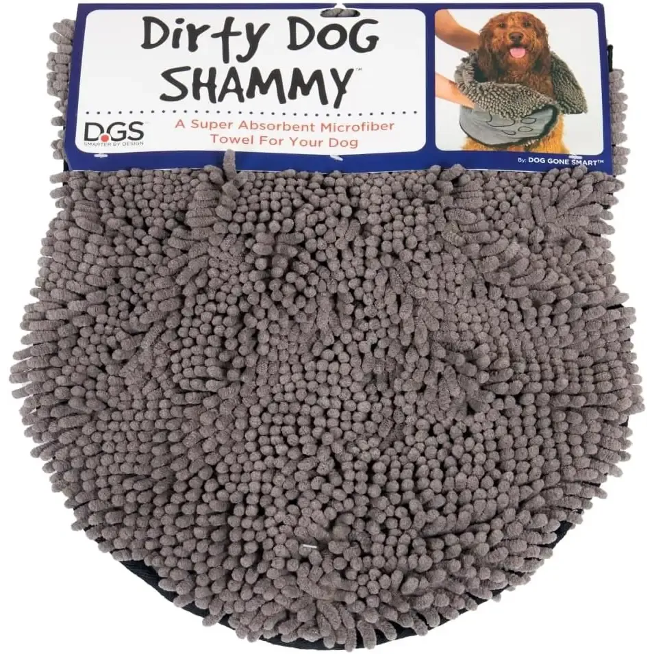 Fast Drying Microfiber Dog Bath Mat with Cute Canine Shape