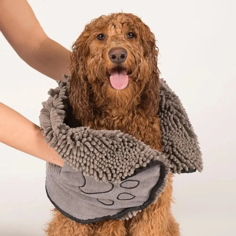 Fast Drying Microfiber Dog Bath Mat with Cute Canine Shape