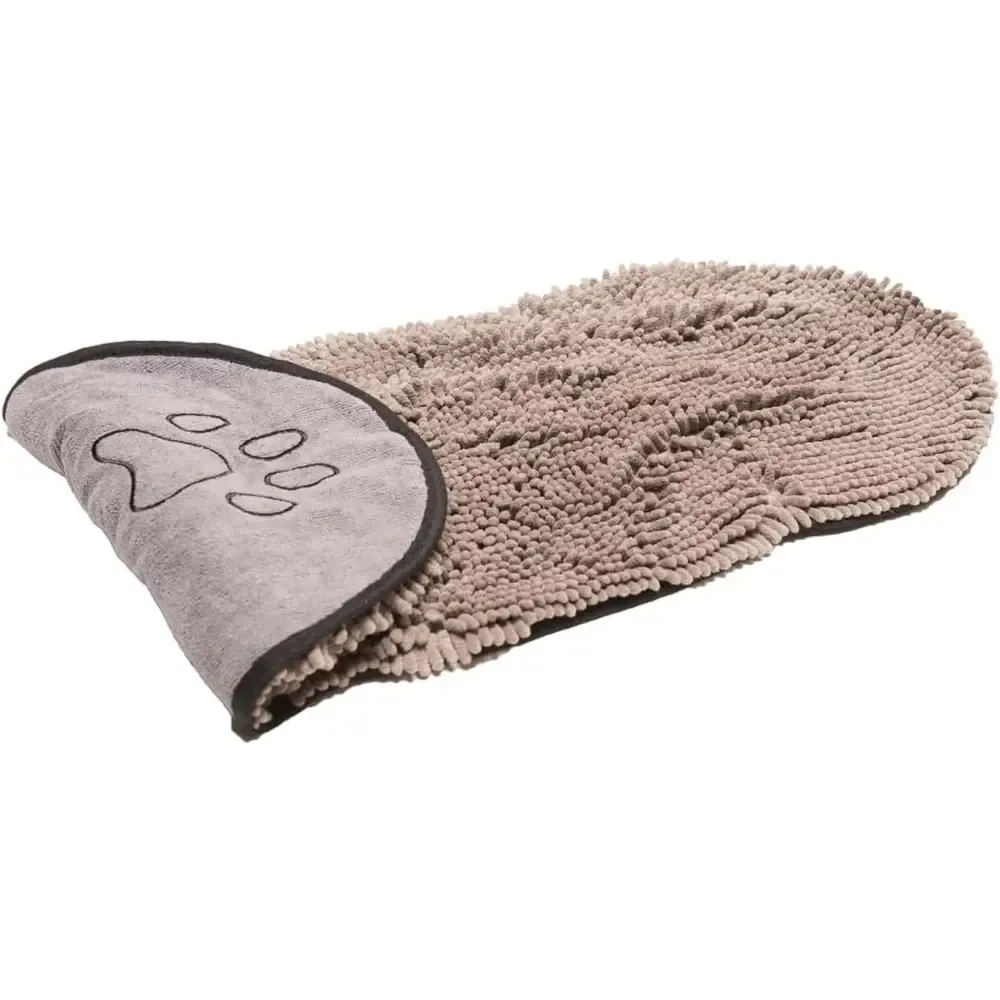 Fast Drying Microfiber Dog Bath Mat with Cute Canine Shape