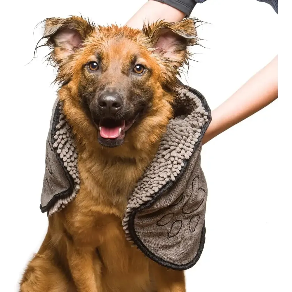 Fast Drying Microfiber Dog Bath Mat with Cute Canine Shape