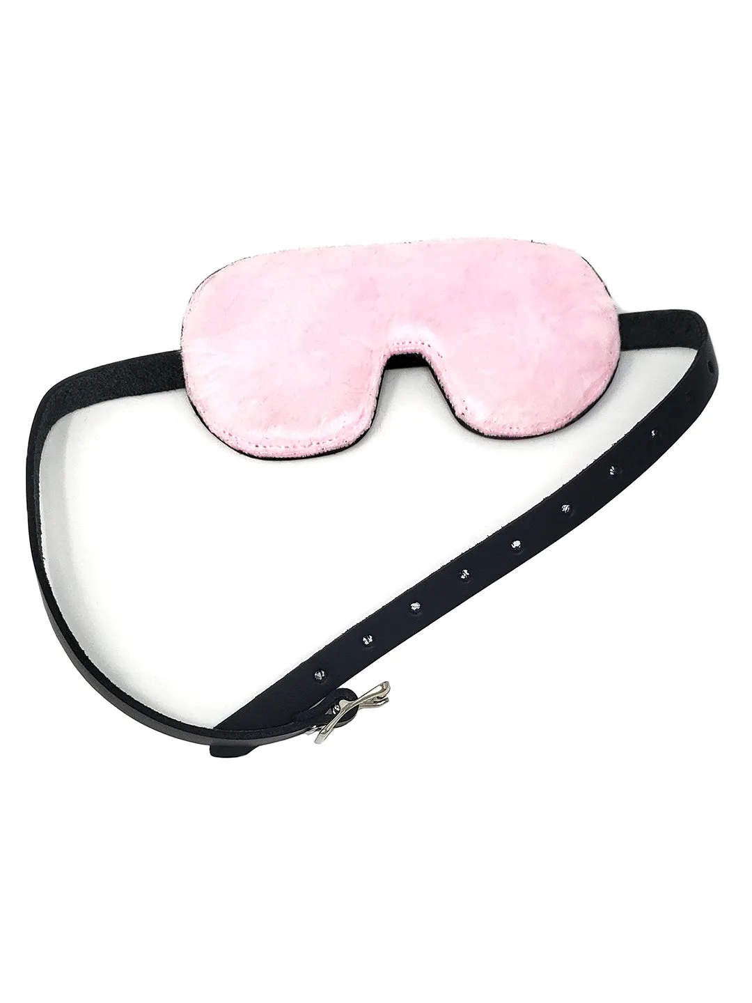 Faux Fur Lined Leather Blindfold