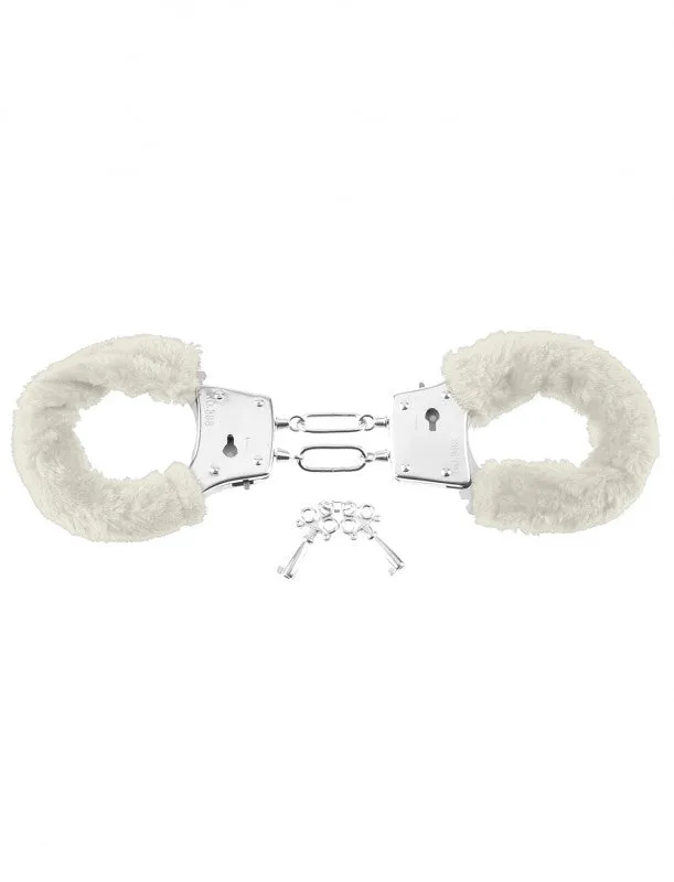 Fetish Fantasy Beginners Furry Cuffs White