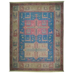 Flatweave Soumak Fine Tribal Handmade Wool Rug (Size 11.4 X 14.6) Cwral-9933