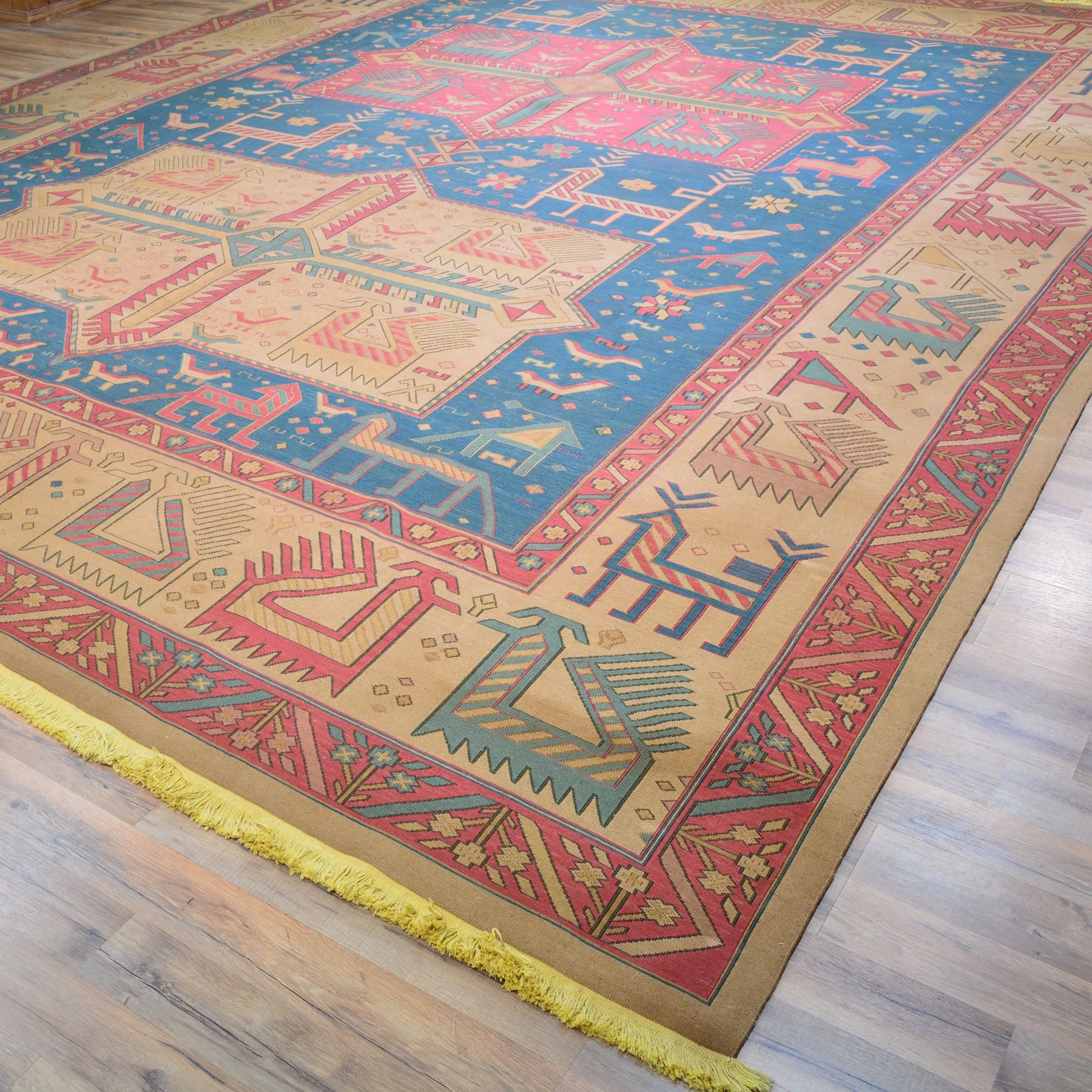 Flatweave Soumak Fine Tribal Handmade Wool Rug (Size 11.4 X 14.6) Cwral-9933
