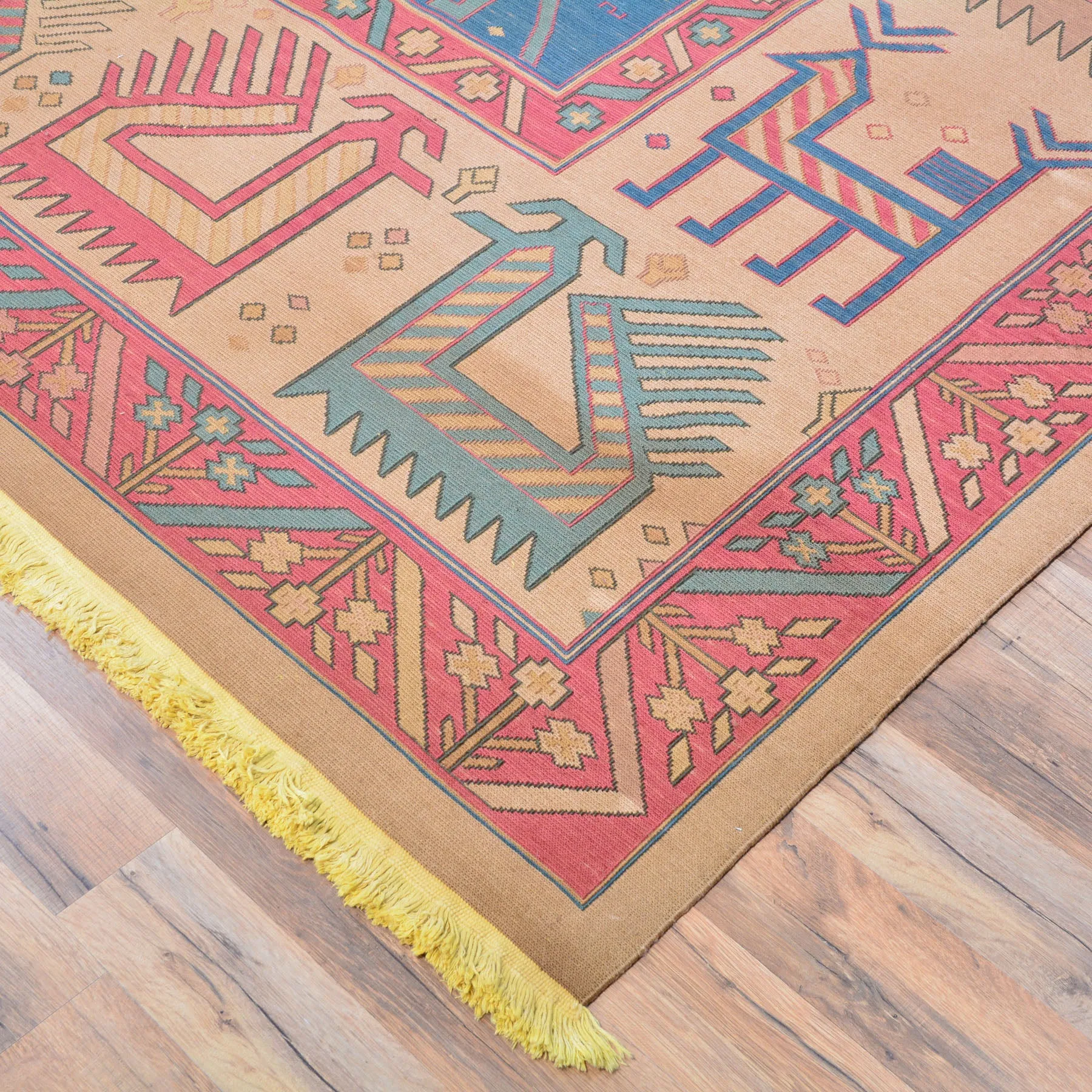 Flatweave Soumak Fine Tribal Handmade Wool Rug (Size 11.4 X 14.6) Cwral-9933