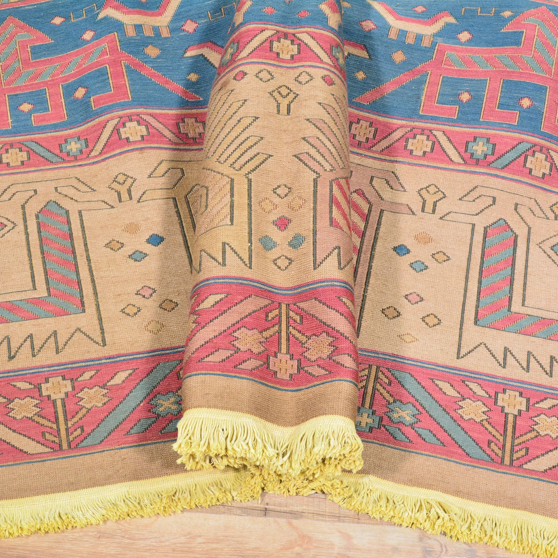Flatweave Soumak Fine Tribal Handmade Wool Rug (Size 11.4 X 14.6) Cwral-9933