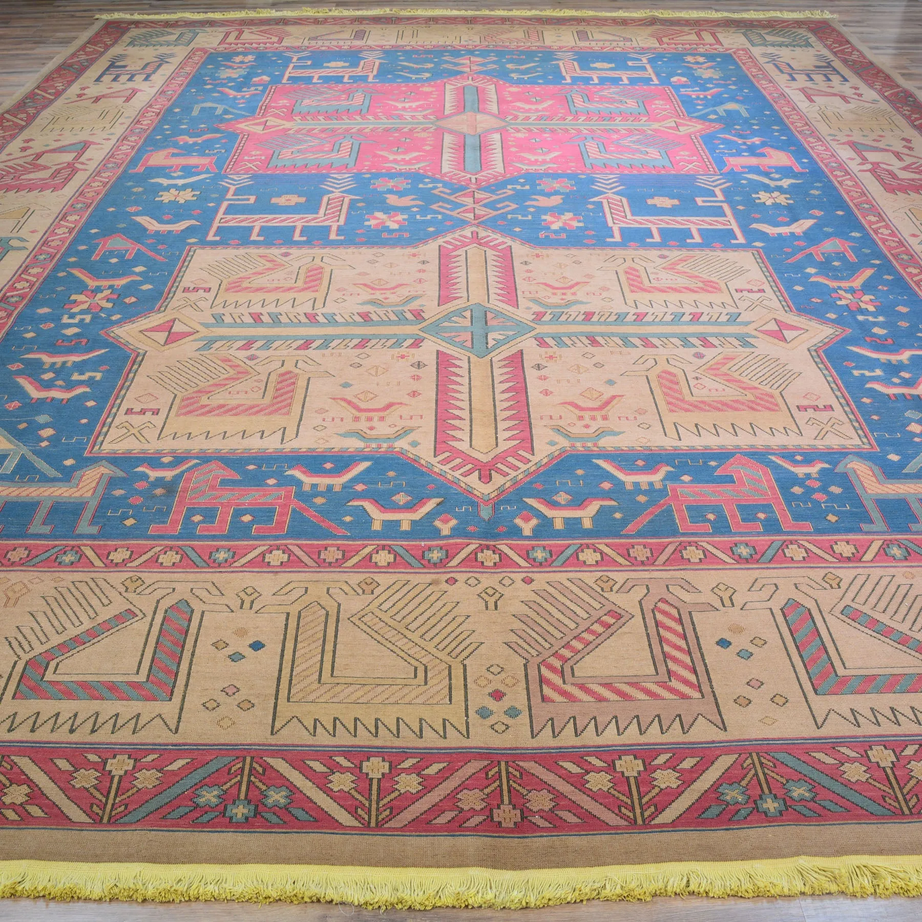 Flatweave Soumak Fine Tribal Handmade Wool Rug (Size 11.4 X 14.6) Cwral-9933