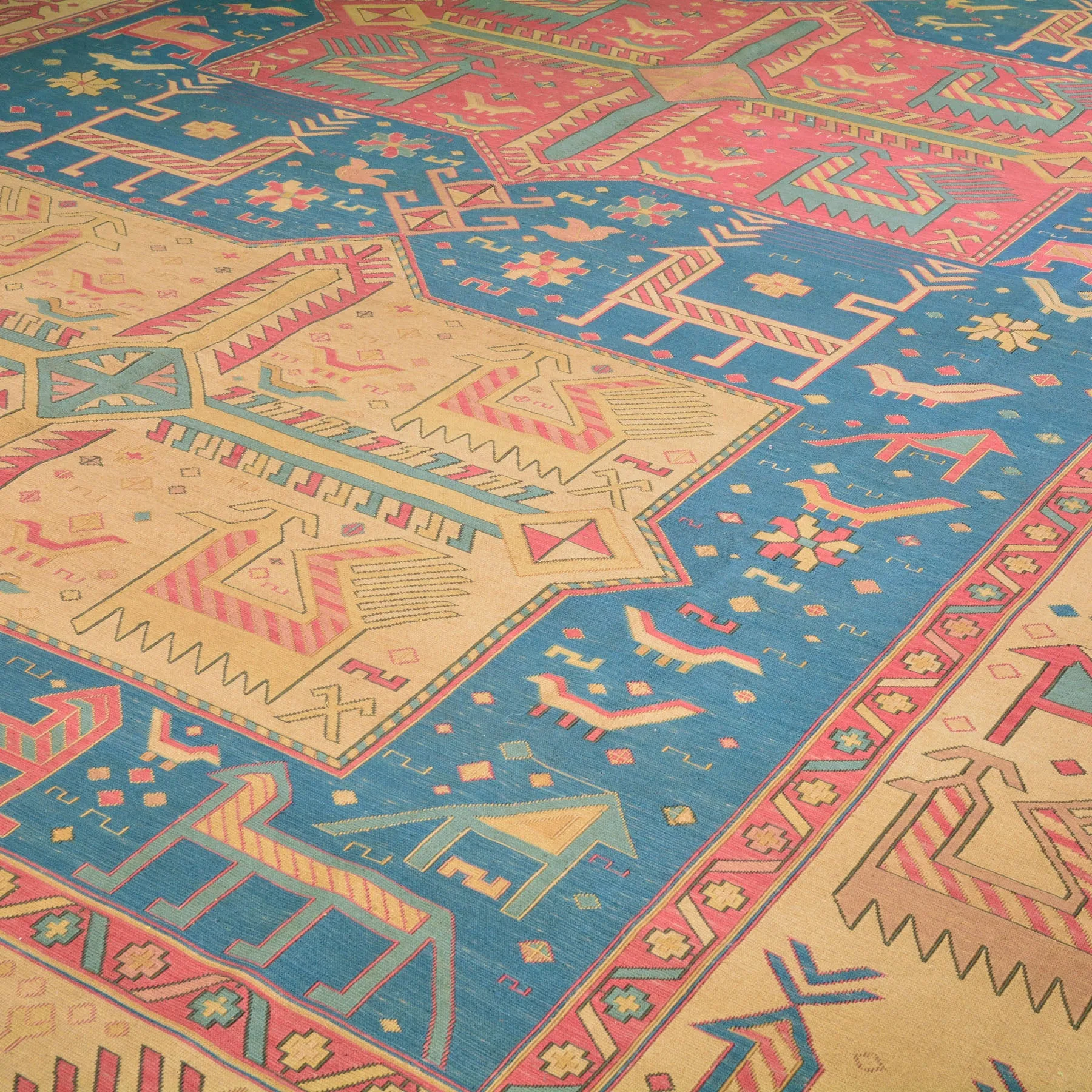 Flatweave Soumak Fine Tribal Handmade Wool Rug (Size 11.4 X 14.6) Cwral-9933