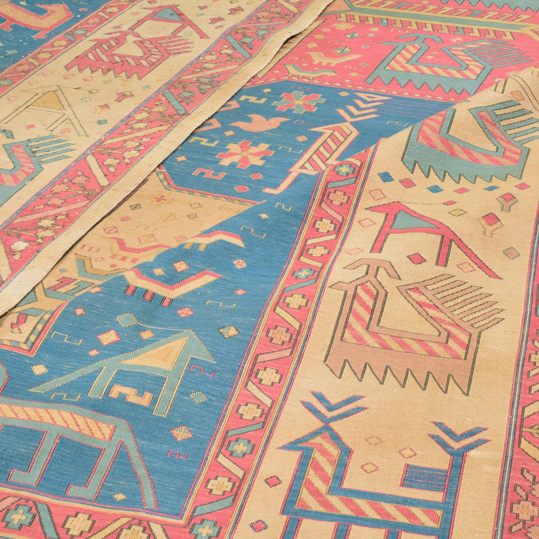 Flatweave Soumak Fine Tribal Handmade Wool Rug (Size 11.4 X 14.6) Cwral-9933
