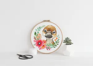 Flower Platypus Cross Stitch Pattern #432