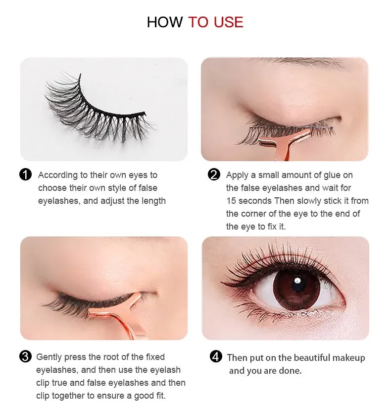 Fofosbeauty False Eyelashes Fluffy 15-26MM Lashes Dramatic Faux 8D Mink Soft Lashes Pack (5 Pairs Multipack)