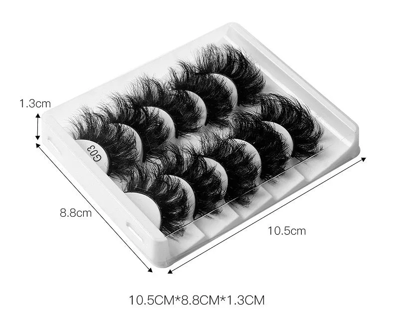 Fofosbeauty False Eyelashes Fluffy 15-26MM Lashes Dramatic Faux 8D Mink Soft Lashes Pack (5 Pairs Multipack)