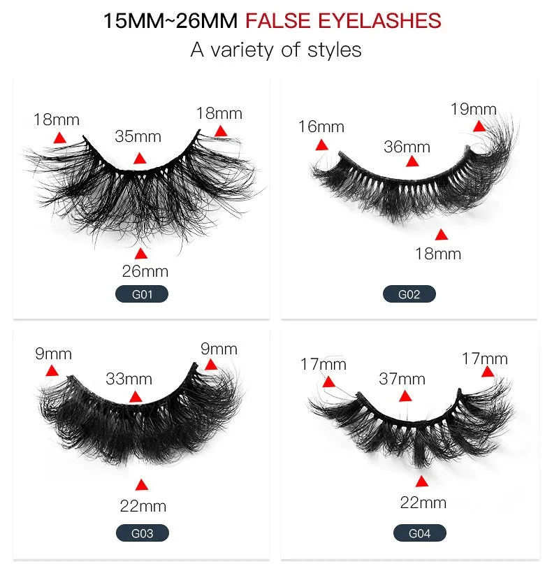 Fofosbeauty False Eyelashes Fluffy 15-26MM Lashes Dramatic Faux 8D Mink Soft Lashes Pack (5 Pairs Multipack)