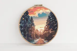 Forest Path Cross Stitch Pattern #254
