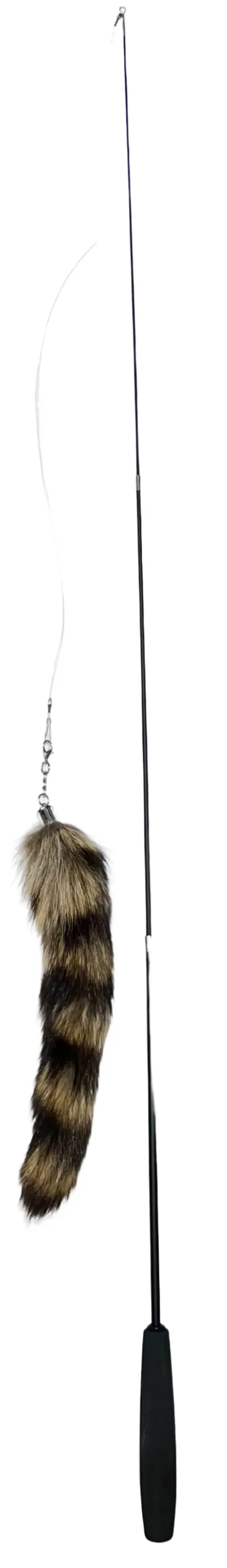 Fox Fur Plush Tail and Telescoping Wand Cat Toy