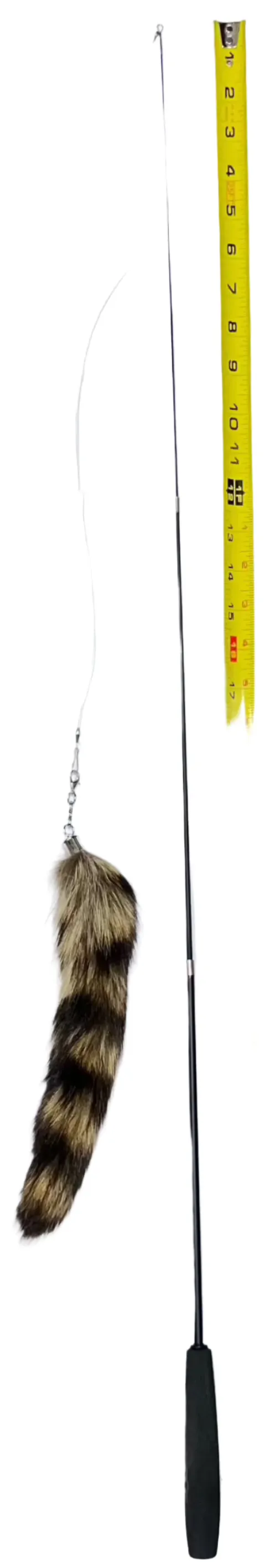 Fox Fur Plush Tail and Telescoping Wand Cat Toy