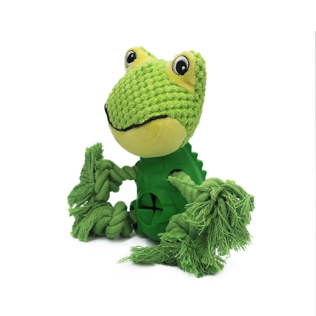 Frog 3-in-1 Soft   Rubber Toy Treat Dispenser