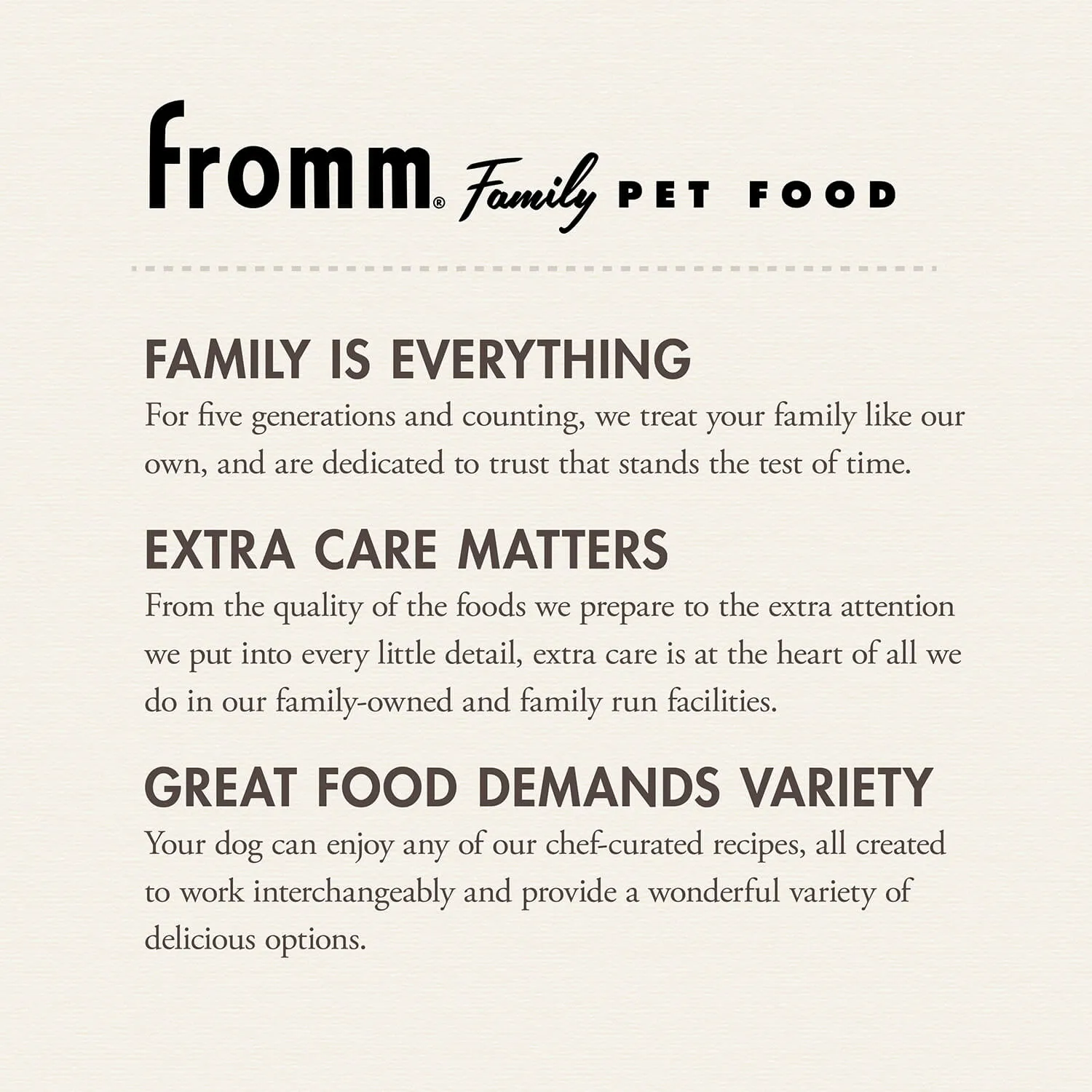 Fromm Dry Dog Food Chicken au Frommage Recipe A French-inspired entrée with chicken, cheese, and an assortment of fruits & vegetables