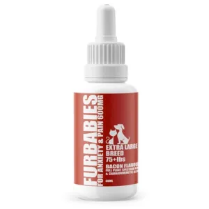 Furbabies Oral Drops - Large Breed (75lb ) Bacon 600mg
