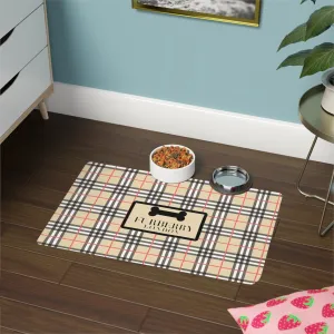 Furberry Faux-Designer Pet Food Mat
