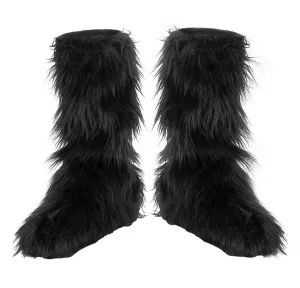 Furry Boot Covers  Costume Accessories