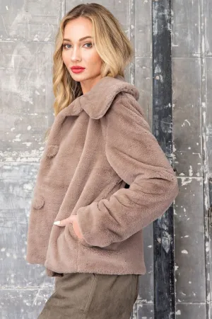 Furry Botton Up Coat