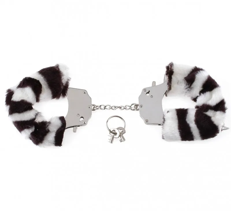Furry Cuffs - Zebra