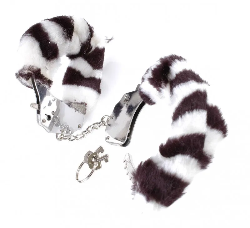 Furry Cuffs - Zebra