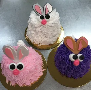Furry Monster Bunny Cupcake