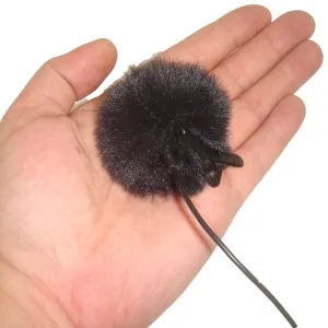 Furry Windshield Microphone Cover for 3mm 6mm 9mm Diameter Lavaliere Lapel Mics