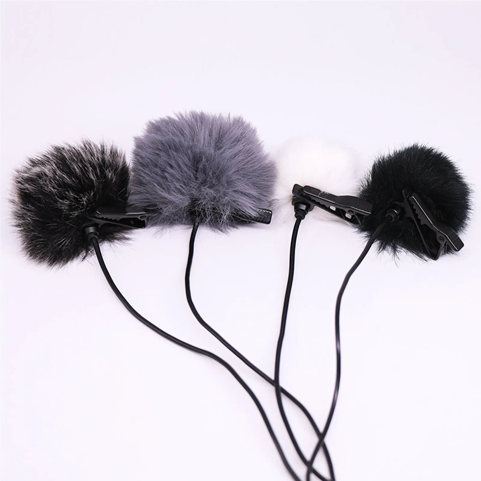 Furry Windshield Microphone Cover for 3mm 6mm 9mm Diameter Lavaliere Lapel Mics