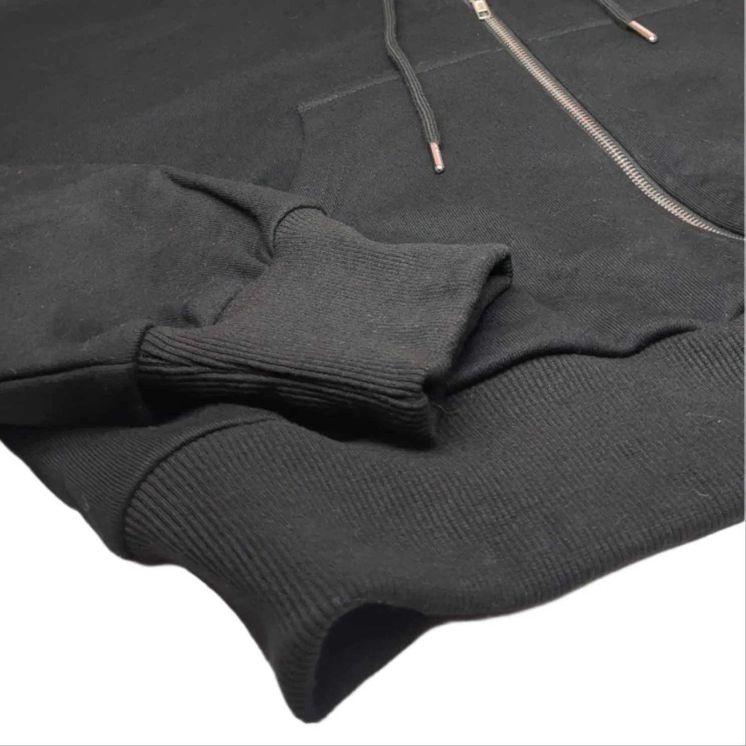 FURRY ZIP HOODIE • BLACK