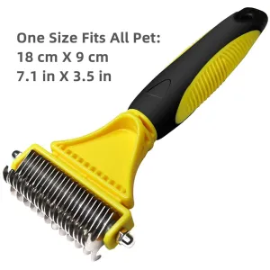FURtastic™ Dog Undercoat Rake | Safe Grooming & Deshedding Brush