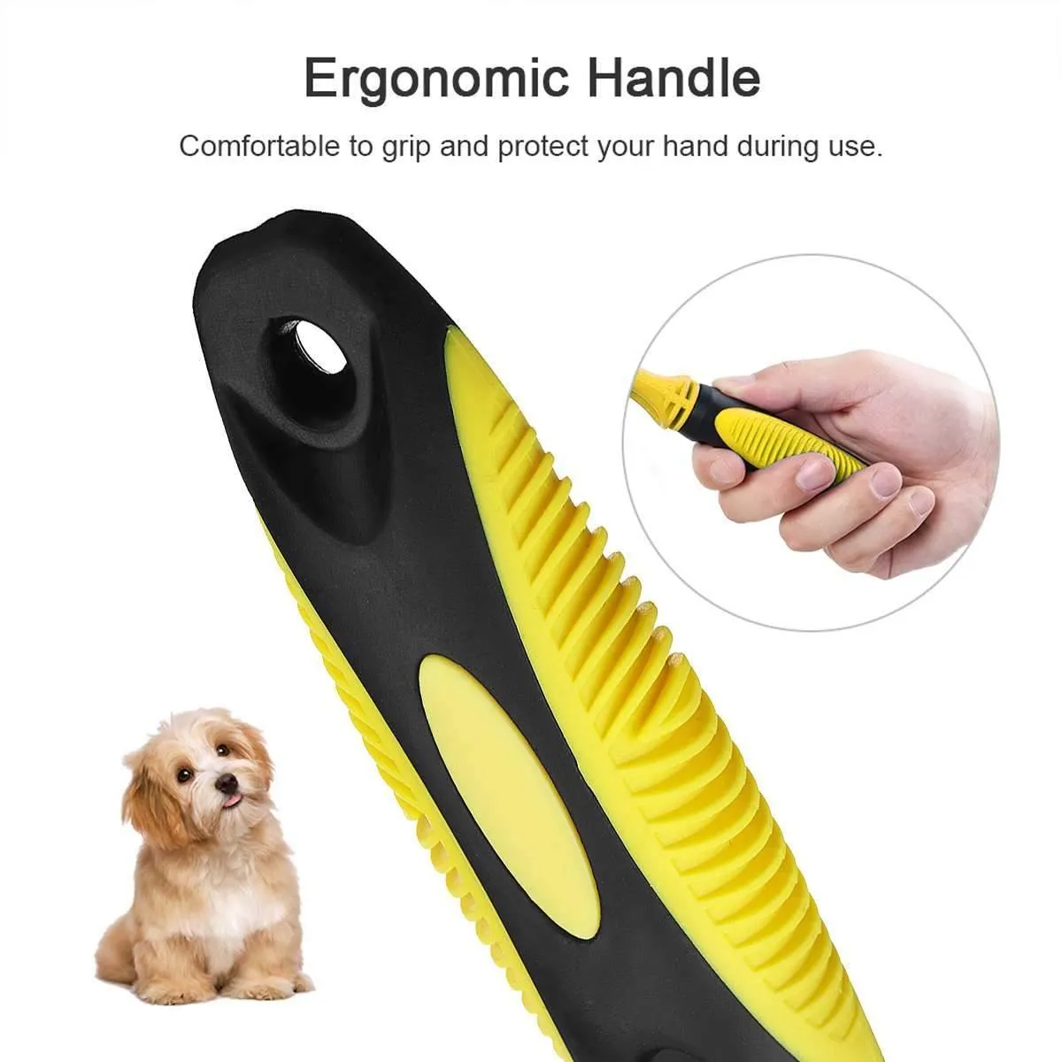FURtastic™ Dog Undercoat Rake | Safe Grooming & Deshedding Brush