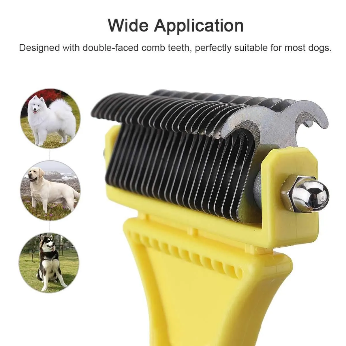 FURtastic™ Dog Undercoat Rake | Safe Grooming & Deshedding Brush