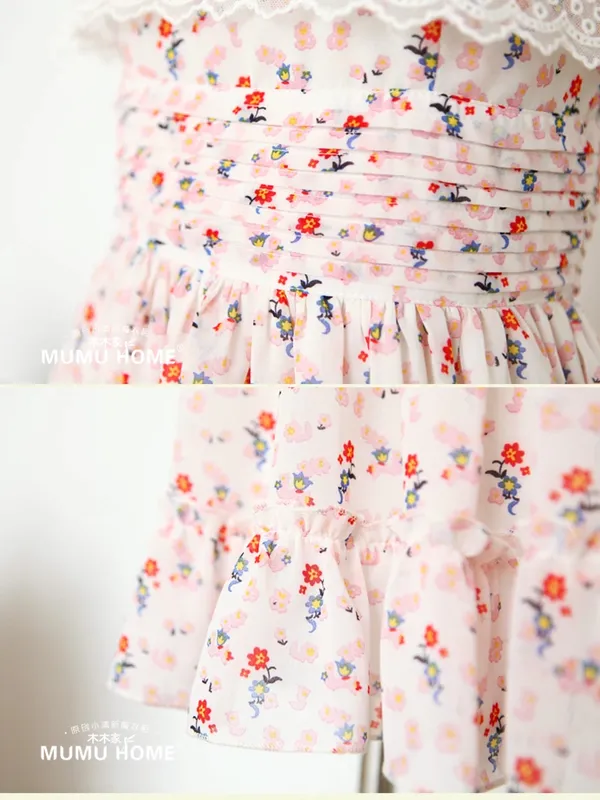 garden floral chiffon dress