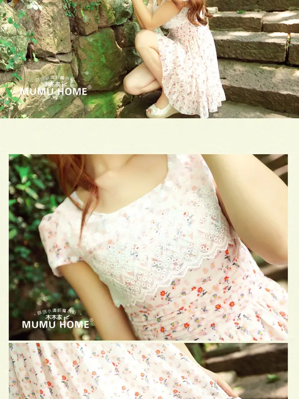 garden floral chiffon dress