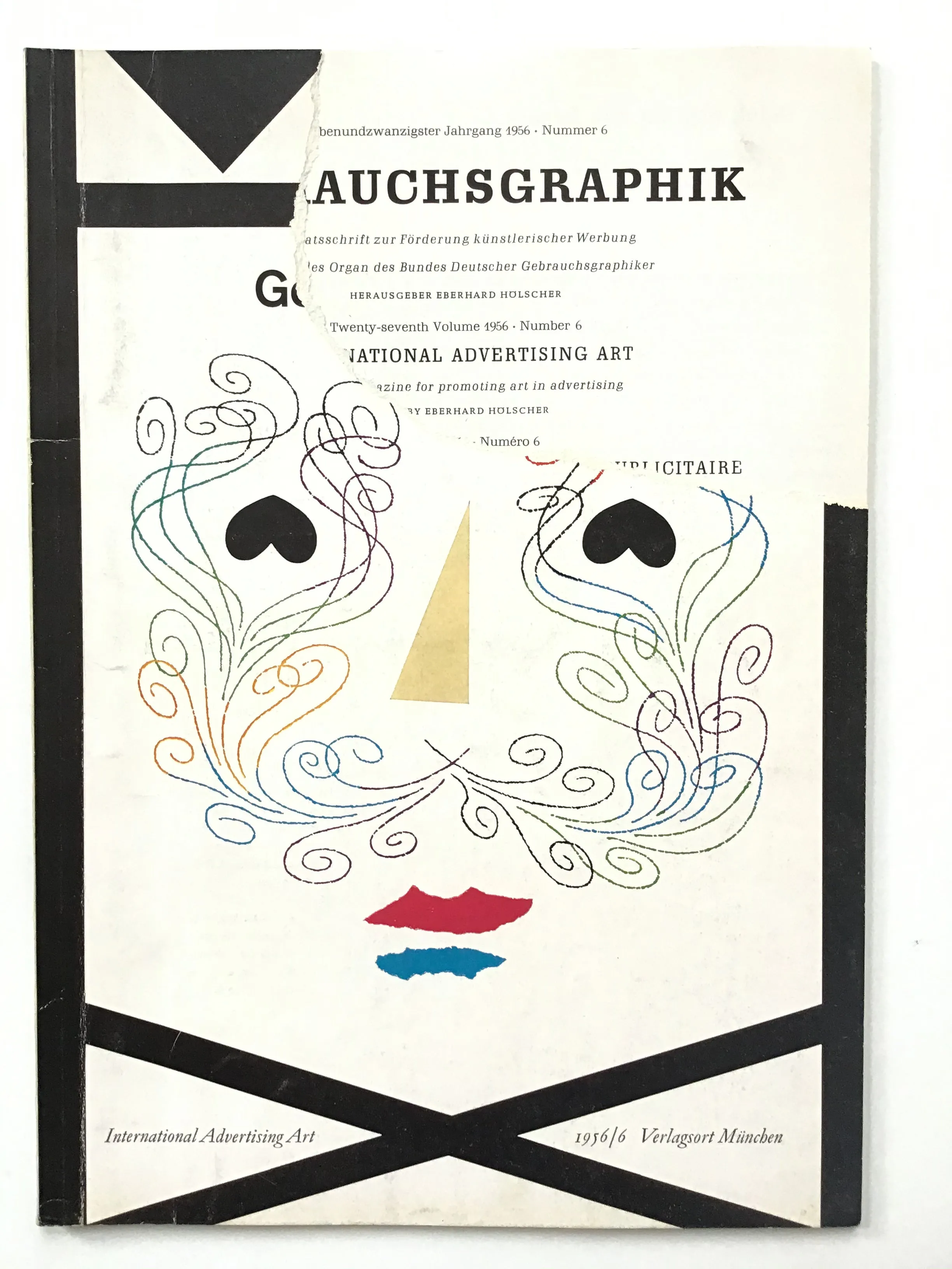 Gebrauchsgraphik magazine on International Advertising Art  May 1956